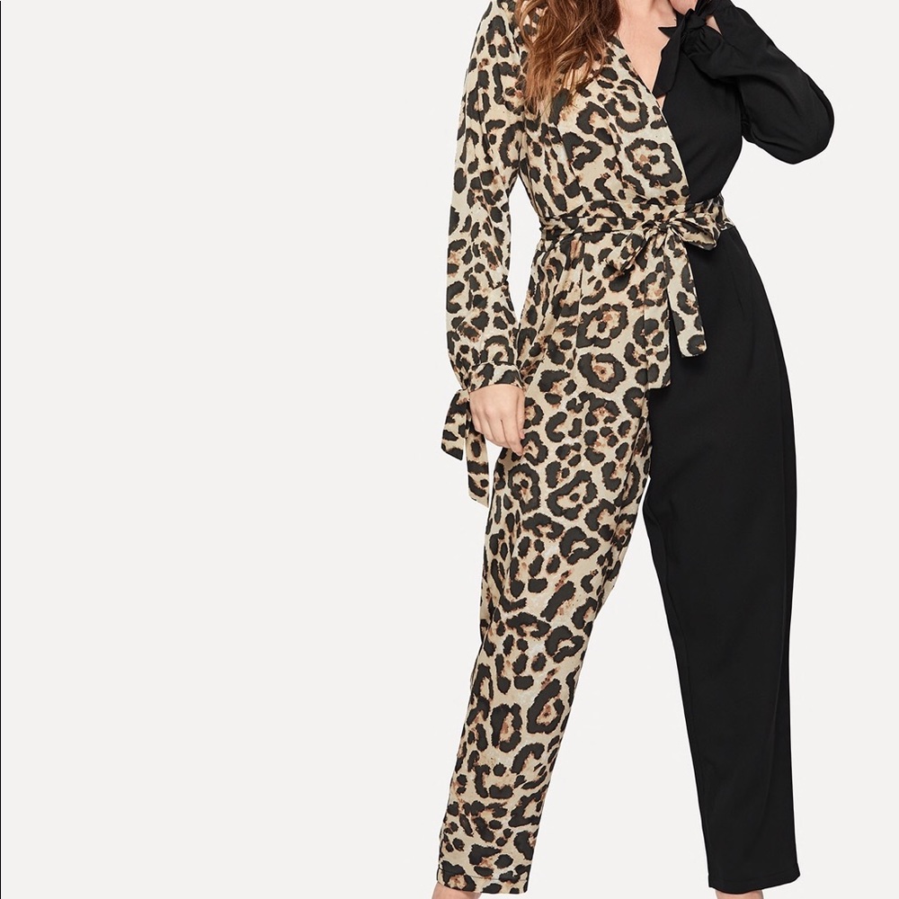 Black & Leopard Jumpsuit